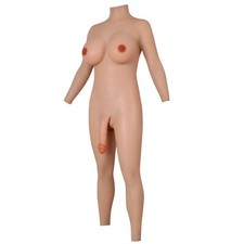 H Cup Silicon Female Fullbody Suit Breast Form Fake Vagina With Dil do Body Suit