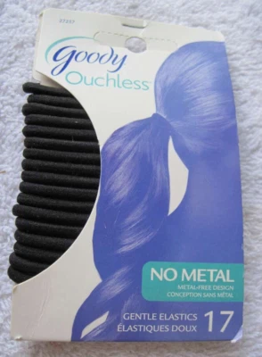 17 bandas elásticas suaves Goody Ouchless sin metal cola de caballo negras lisas 09 Foto 1 de 4
