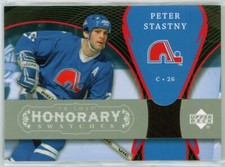 2007-08 Upper Deck Trilogy Honorary Swatches Peter Stastny JERSEY - NORDIQUES