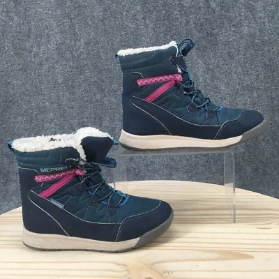 Merrell Botas de Nieve Impermeables Juveniles 2 M Crush 3.0 Azul Con Cordones Imitación Piel MK166125 Foto 1 de 4