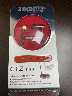 3EIGHTY5 EP8400 AURICULARES MARRONES ETZ MINI MADERA CAOBA Foto 1 de 4