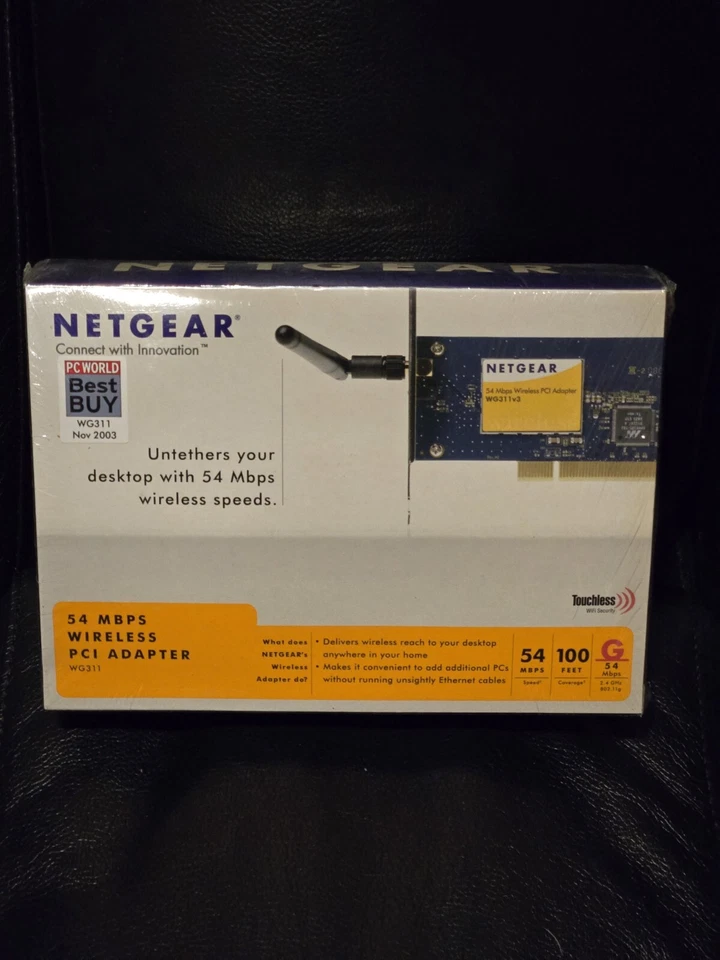 NetGear Wireless WiFi Card PCI Adapter 54Mbps WG311v3 - Image 1 of 4