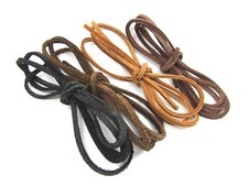 Top Quality SOFT Genuine 3x2MM Flat LEATHER String CORD for Shoelace or Necklace