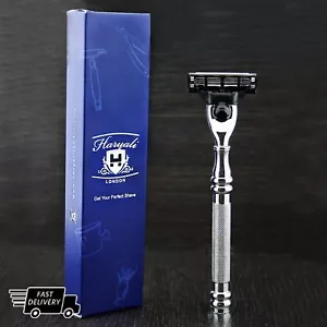 Men's Luxury Stainless Steel Shaving Razor Triple Edge Hair Removal - Picture 1 of 4