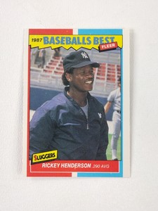 1987 FLEER BASEBALL'S BEST SLUGGERS VS PITCHERS RICKEY HENDERSON #18 YANKEES