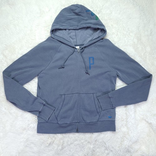 UNDERCOVER Felpa Victorias Secret ROSA grande grigia full zip con cappuccio e logo arcobaleno