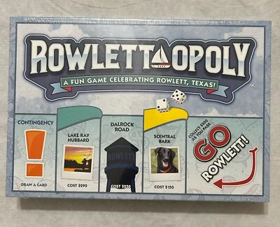 NEW Rowlett-Opoly: Family Board Game Rowlett, TX Sealed Rowlettopoly - Image 1 of 3