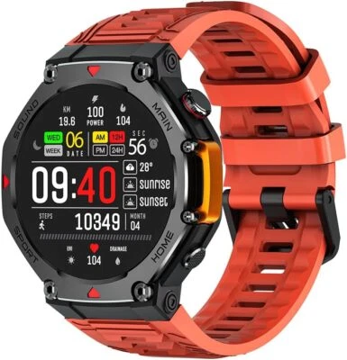 2025 Smart Watch Military Tactical Sport Heart Rate Fitness Tracker Waterproof - Image 1 of 4