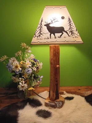 Узловатая настольная лампа из сосны, деревенский амулет - Изображение 1 из 4