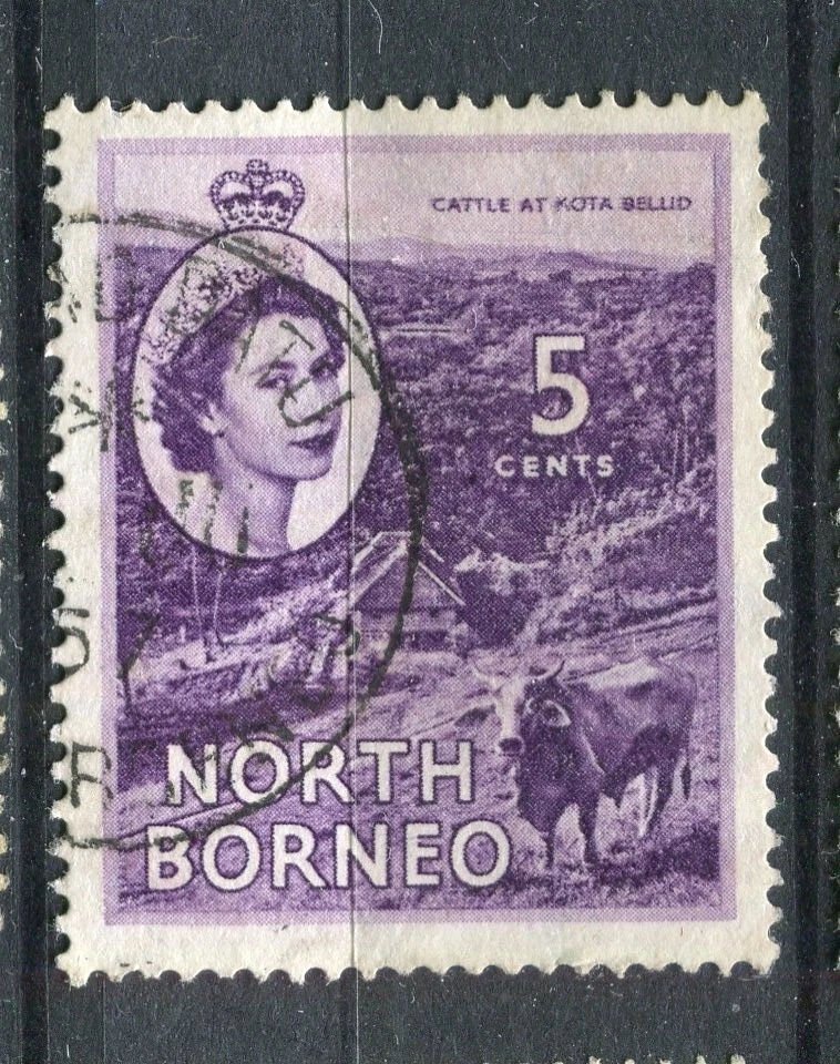 NORTH BORNEO; 1954 early QEII Pictorial issue fine used 5c. value - Image 1 of 1