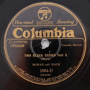 Moran And Mack – Two Black Crows (Parts 3 And 4) - 1927 10" 78 rpm Record 1094-D - Picture 1 of 13