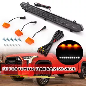 Para PRO 2022 2023 Parrilla de Carreras LED BARRA y Juego de 3 Ámbar para TOYOTA TUNDRA - Imagen 1 de 15