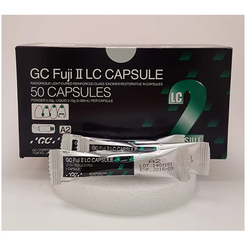 GC CORP. GC 000139 Fuji II LC Light Cure Glass Ionomer Restorative Capsules A2 50/Pk