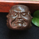 Collectibles Chinese Hand Carved Wooden Buddhism Four Face Buddha Head Sta.cf
