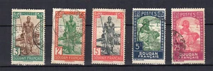 A.O.F. Soudan Français 1931-38 5 timbres oblitérés /TE4569a - Picture 1 of 1