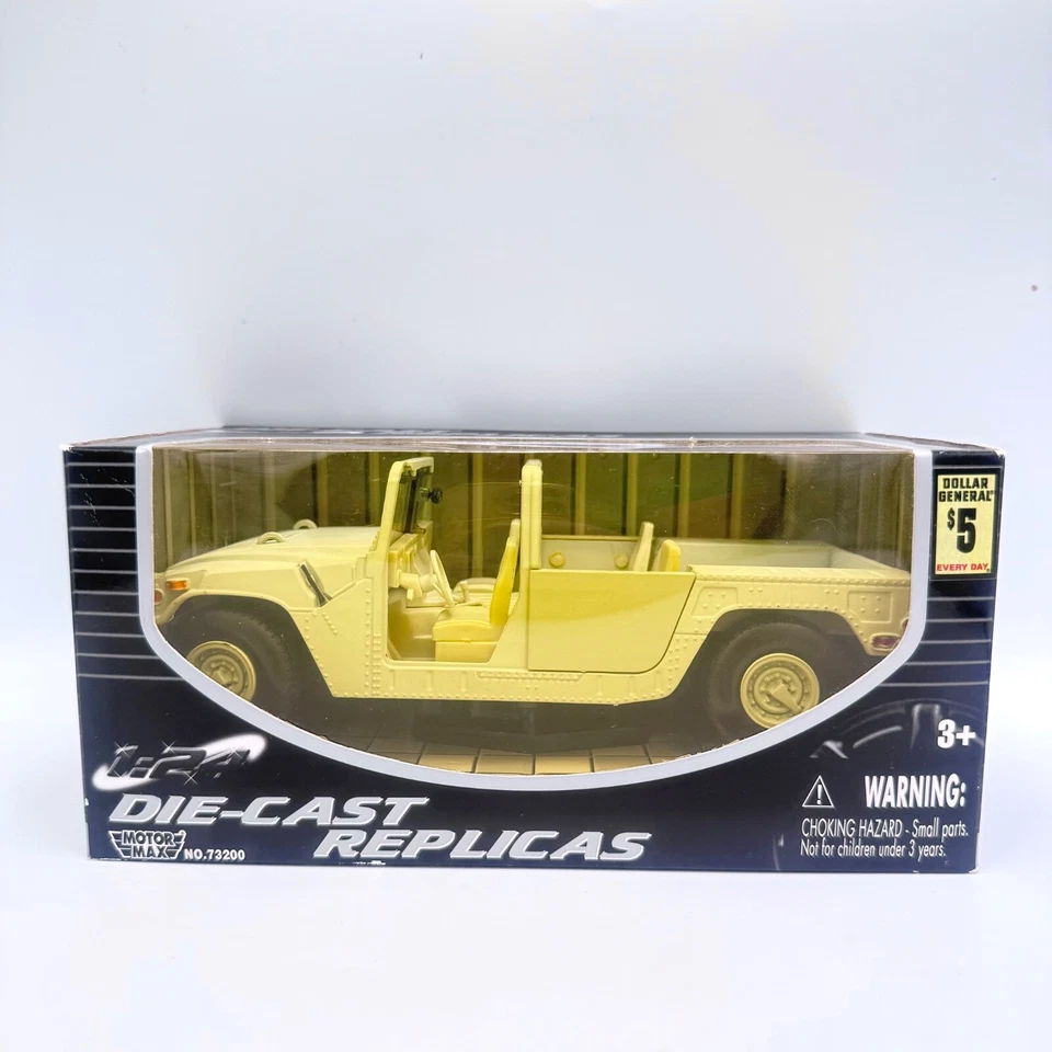 Motor Max 1:24 Diecast Replicas Humvee Topless Model Open Box  - Image 1 of 4