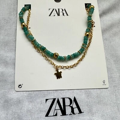 Nuevo Pack de Dos Collares Zara Tortuga y Piedra 4340/006 Foto 1 de 4