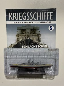 De Agostini - Kriegsschiffe Ausgabe 5 - Schlachtschiff Gneisenau + Zeitschrift - Bild 1 von 3