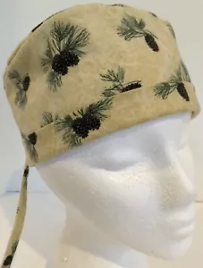 Flannel Fall / Winter Lined Medical Skull Scrub Cap Surgery Hat Dental Chemo Cap - Picture 1 of 4