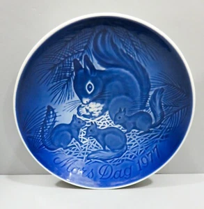 Vintage 1977 B & G Copenhagen Squirrels Mors Dag Mothers Day Plate 6"  - Picture 1 of 2