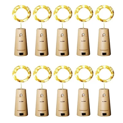 Luces para Botella de Vino con Corcho, 12 LED 10 Luces para Hadas/Cadena Impermeables... Foto 1 de 4