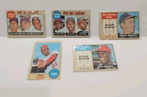 1968 Topps Baseball 5 Card Lot # 3, 4, 130, 365, 378 Aaron, Clemente, Cepeda - Picture 1 of 12