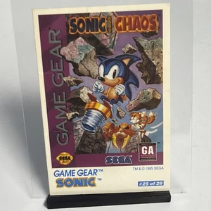 Sega Game Gear Sonic Chaos The Hedgehog 1995 Tips Trading Card #25 Of 28 VG - Picture 1 of 6