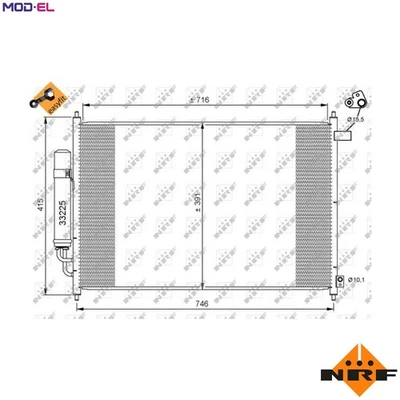 CONDENSER AIR CONDITIONING 35866 FOR HONDA D17A2 1.7L 4cyl FR-V - Image 1 of 4