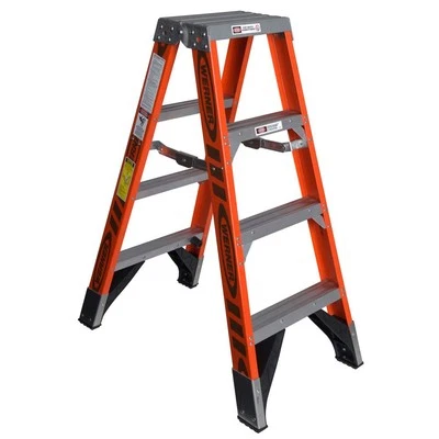 Werner T7404 4 ft Type IAA Fiberglass Twin Ladder, 375lbs. Duty Rated - Image 1 of 3