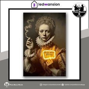 Quadro moderno opera d'arte a led fatta a mano Don't Ghost Me Ledmansion - Picture 1 of 5