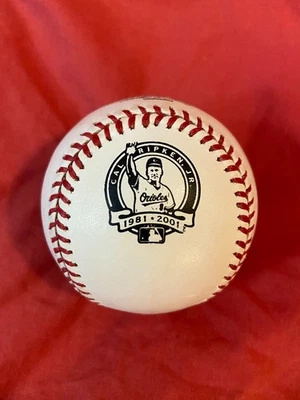 (1) OFFICIAL RAWLINGS CAL RIPKEN JR RETIREMENT LOGO BASEBALL 1981-2001 ORIOLES - Image 1 of 2