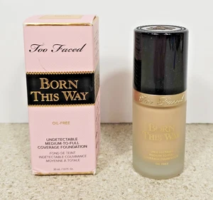 Base de maquillaje de vainilla Too Faced 1 oz BORN THIS WAY sin aceite indetectable - Imagen 1 de 13