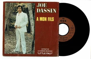 Joe Dassin Vinyl 45 RPM A Mon Son Sebastian Sandy Comedy Little Italy - CBS 2418 - Picture 1 of 2