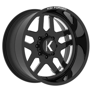 22x10 KG1 Forged KT009 Pilot Gloss Black Wheel 8x180 (-18mm) - Picture 1 of 5