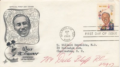 #1355 Walt Disney Artcraft cachet First Day cover Ayerst Labs envelope only - Image 1 of 2