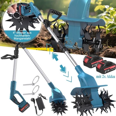 für Makita 21V Akku Gartenhacke Bodenhacke Akku Motorhacke Bodenfräse Kultivator - Bild 1 von 4