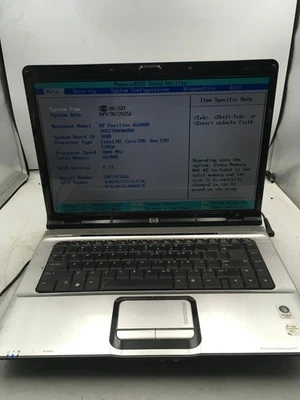 HP PAVILION DV6000 - BOOTS TO BIOS - INTEL CORE DUO T2450 - 1GB RAM - READ - BB - Image 1 of 4