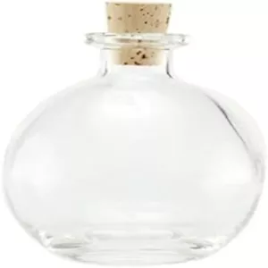 8.5oz Round Glass Spherical Bottles with Cork Stoppers for DIY Crafts - Picture 1 of 1