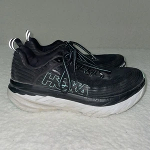 Hoka One One Bondi 6 Running Shoes Womens 8.5 Black Sneakers Trainers Athletic - Picture 1 of 10