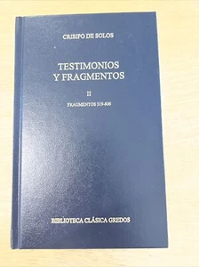 Zeugnisse Y Fragmente II Fragmente 319-606 Biblioteca Clasica Gredos SPANISCH - Bild 1 von 5