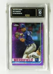2019 Topps Chrome Whit Merrifield #81 Pink Refractor GMA Mint 10 - Picture 1 of 1