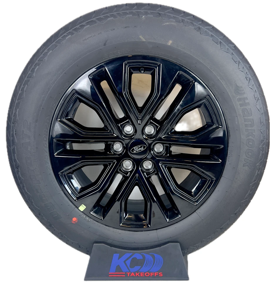 4 NEW 20" Ford F150 Black OEM Wheels Hankook 275/60R20 Wheels Tires Rims 2024 - Image 1 of 4