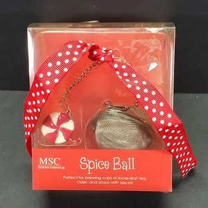 MSC Mainstreet Collection Peppermint Spice Ball Hoja Suelta Infusor de Té Nuevo en Caja - Imagen 1 de 5