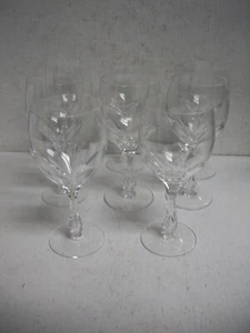 Set of (8) Josair BLANKA Pattern Crystal Water Goblets Glasses 7 1/4” - Picture 1 of 4