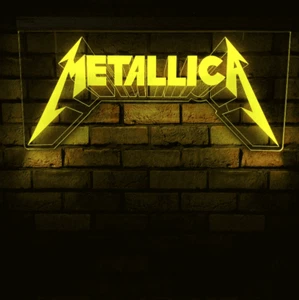 Metallica RGB LED Acrylic Sign | LED Bar Sign | RGB LED Sign | LED Acrylic Sign - Picture 1 of 8