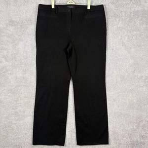 Pantalones chinos de sarga Talbots Perfect talla grande 18 largos negros elásticos tiro alto - Imagen 1 de 11
