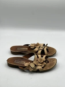 Sandali donna Paul Green numero 37,5 beige in pelle con applicazione floreale - Foto 1 di 4