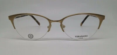 Marco de gafas Vera Wang Aster dorado a titanio 52-17-137 cristales de Swarovski Foto 1 de 4