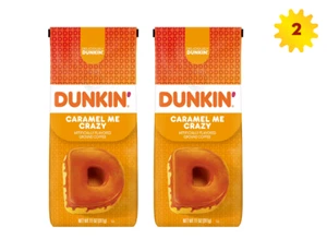 Dunkin 'Caramel Me Crazy Gemahlener Kaffee 11 Unzen x 2 Packungen - Bild 1 von 4