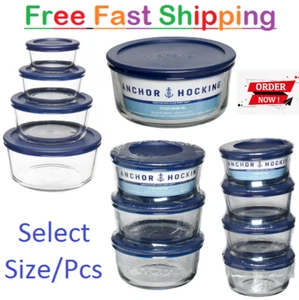 Anchor Hocking Glass Food Storage Container with Lid Select Set 1 / 3 / 4. - Picture 1 of 13